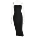 MiKlahFashion dress black long / S Bodycon Tube Dress