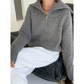 MiKlahFashion sweater Gray / S Turtleneck Zippers Sweaters