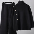 MiKlahFashion pant set black / One Size Elegant Knitted Trousers Set
