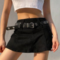 MiKlahFashion skirt Black without belt / S High Waist Mini Skirt