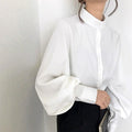 MiKlahFashion top White / S Big Lantern Sleeve Blouse