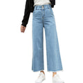 MiKlahFashion jeans Light Blue / S Casual High Waist Wide Leg Jeans