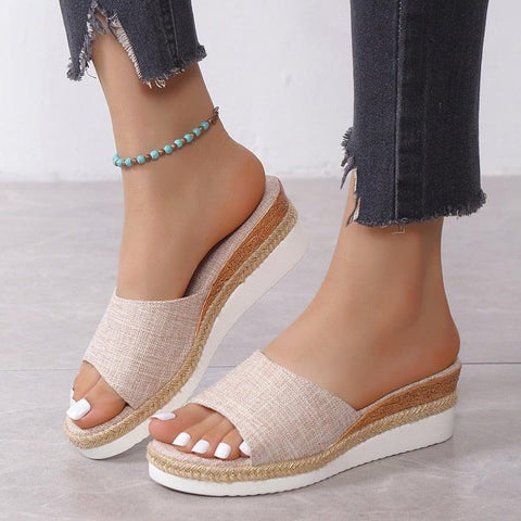 MiKlahFashion shoes Casual Wedge Slippers