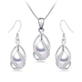 MiKlahFashion earings White / 45cm / Silver Freshwater Pearl Jewelry Sets