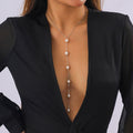 MiKlahFashion necklace 2 Pearl Harness Bikini Body Jewelry