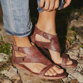 MiKlahFashion women - footwear - sandals Red Brown / 4.5 Gladiator Soft Leather Sandals
