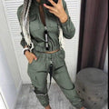 MiKlahFashion Woman - Apparel - Activewear- Set Army Green / L Streetwear Track Suit