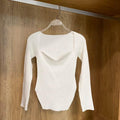MiKlahFashion Women - Apparel - Top- Sweater One Size / White Square Collar Sweater