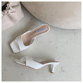 MiKlahFashion woman - footwear - sandals Whtie / 5 On Slide Elegant Mule Sandals