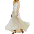 MiKlahFashion Women - Apparel - Dresses - Casual beige white / S Boho Bohemian Dress