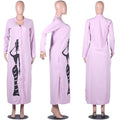 MiKlahFashion Women - Apparel - Dresses - Casual Purple / XL Stepping Out Shirt Dress