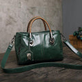 MiKlahFashion handbag green Retro Leather Handbag