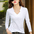 MiKlahFashion Women - Apparel - Top- T-shirt White / M V-Neck Bamboo Cotton Top