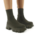 MiKlahFashion green / 10 Platform Socks Boots