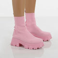 MiKlahFashion pink / 9.5 Platform Socks Boots