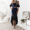 MiKlahFashion Women - Apparel - Skirt Set - Day to Night Dark Blue / S Diamond Dress