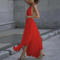 MiKlahFashion Women - Apparel - Dresses - Day to Night Red / M Swinging Backless Dress