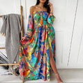 MiKlahFashion 01 Colorful Blue / L Swing Boho Maxi Dress