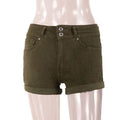 MiKlahFashion women -Apparel -pants Army Green / L Stretchy Jean Shorts