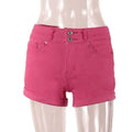 MiKlahFashion women -Apparel -pants Rose Red / S Stretchy Jean Shorts