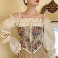 MiKlahFashion corset top Vintage Foral Corset
