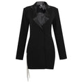 MiKlahFashion Women - Apparel - Dresses -Evening Black / XS Crystal Fringe Blazer Dress