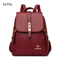 MiKlahFashion Winter 2021 New Women Leather Backpacks Fashion Shoulder Bags Female Backpack Ladies Travel Backpack School Bags For Girls