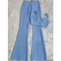 MiKlahFashion Pant Suits Light Blue / M Bodycon Rayon Pant Set