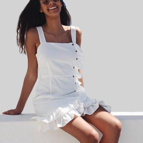 Trendsi Women - Apparel - Dresses White / L Pure White Suspender Dress