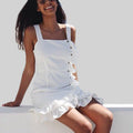 Trendsi Women - Apparel - Dresses Pure white suspender dress