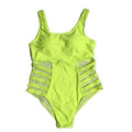 MiKlahFashion Fluorescent green / L Rays Plus Size Swimsuit