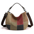 MiKlahFashion handbag Brown / (30cm<Max Length<50cm) / China Simple Retro Stitching Color Large Bag
