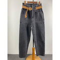 MiKlahFashion jeans Vintage Baggy Belted Harem Jeans Pants