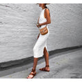 Trendsi Women - Apparel - Dresses - Day to Night White / L White Dress With Halter Neck Straps