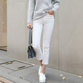 MiKlahFashion jeans White / 25 Solid White Jeans