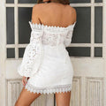 Trendsi Women - Apparel - Dresses - Day to Night White lace dress with collar
