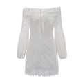 miklah fashion Women - Apparel - Dresses - Day to Night White Lace Off The Shoulder Dress
