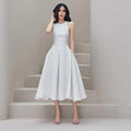 MiKlahFashion Women - Apparel - Dresses - Day to Night White / L White Temperament Goddess Long Dress Dress